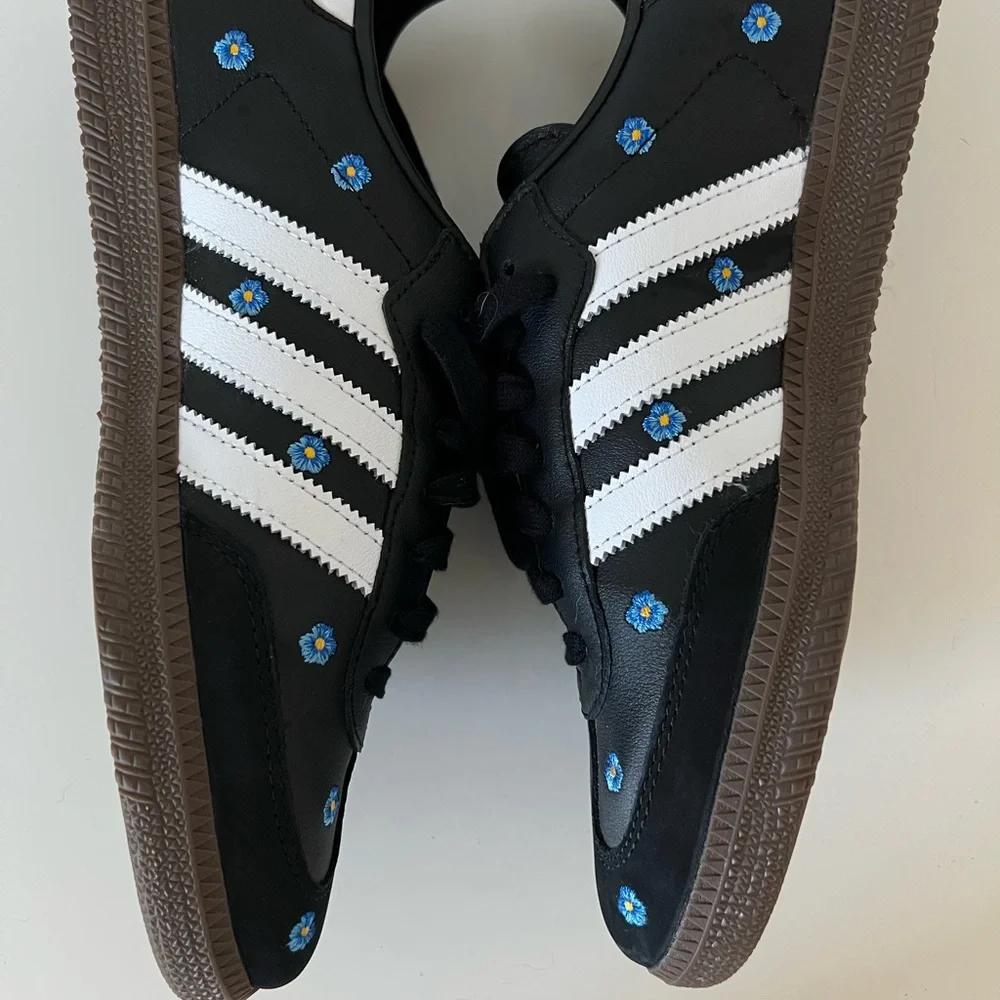 Adidas Samba OG Light Blue Floral Sneakers Women’s 10 New (No Box) - Picture 8 of 8